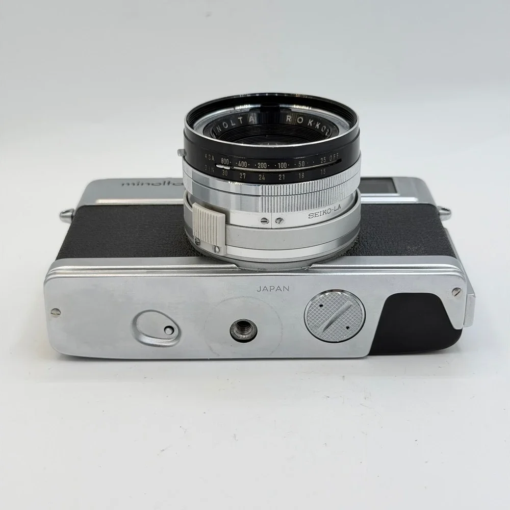 Minolta Hi-Matic 7s 35mm Film Camera Rokkor-PF 45mm f1.8 Lens FOR PARTS REPAIR